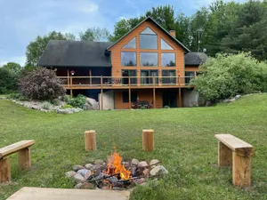 Image of Cozy log Cabin tucked away in natures serenity
