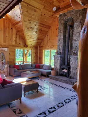 Image of Newly Built Handcrafted Cozy Log Home