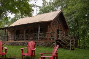 Image of Snowshoe Log Cabin - Dancing Star