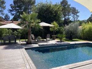 Image of LEGE CAP FERRET magnificent wooden house with heated swimming pool ( 8 People)