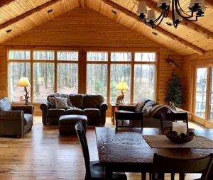 Image of Beautiful Log Cabin nestled in the woods of Amish Country. Relax in our hot tub!
