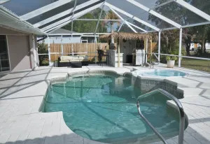 Image of Peachland getaway with pool and tiki bar