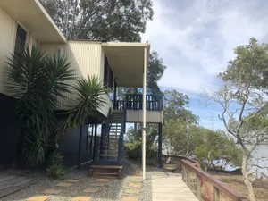 Image of Ocean Front Paradise. Fish off the Deck.
