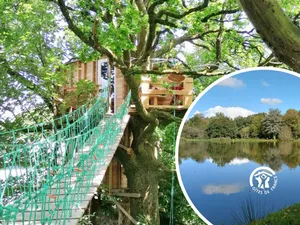 Image of \"Treehouse Retreat with Pool, Farm Animals & Fishing in Saint-Thomas-de-Courceriers\"