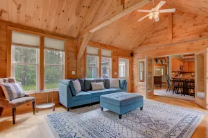 Image of Classic Wooded Retreat W\/ Gorgeous Interior & Great Location Near Skiing & Lake