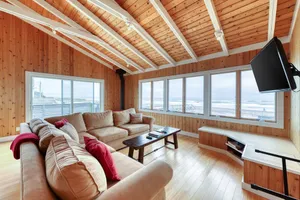 Image of Charming oceanfront home w\/ stunning views & wraparound deck - steps from beach