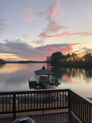 Image of Lakefront home with private beach  & unbelievable sunsets on Lake Keowee