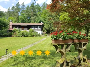Image of ***** Ferienhaus Naturliebe 🦋 6000m² park garden at the forest, fenced, fireplace, sauna