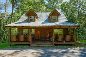 Image of Timber framed cabin nestled in the Pocono Mountains on a private 400 acre estate