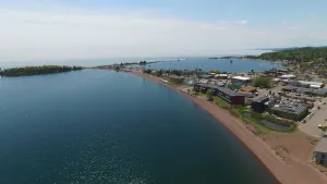 Image of Lake Superior Beach Front Downtown Grand Marais