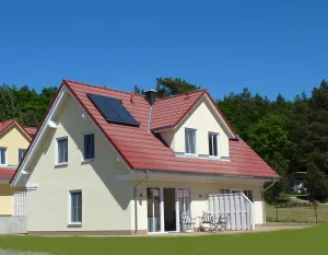 Image of Sunny holiday home with terrace, fireplace, sauna for a relaxing holiday