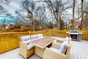 Image of Inviting home + apartment near beach with furnished deck, yard, & grill