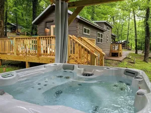 Image of Peggers Cabin  | Luxury Rustic Tiny Cabin| Spa