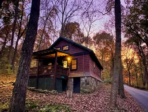 Image of Charming Cabin in the Woods with River Access