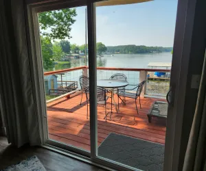 Image of Beautiful, LAKEFRONT Home at Lake of Egypt! Private dock, boat house and Beach!