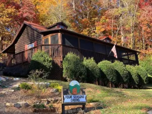 Image of Walk to Lake Lure Chimney Rock from Autumn Splendor Cabin
