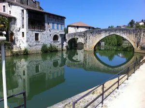 Image of Charming French Village House Overlooking Historic Square in Delicious Gascony
