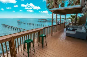 Image of Kemah Bay Retreat: Steps to Kemah Boardwalk, Bayfront, 216-ft Pier, Elevator, EV