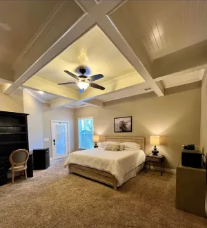 Image of Upscale private bedroom on Candy Cane Lane