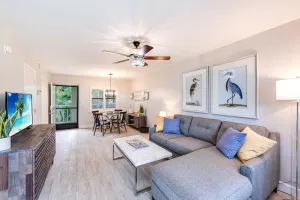 Image of Beautiful Condo with great views of lake & golf course, access to Private Beach