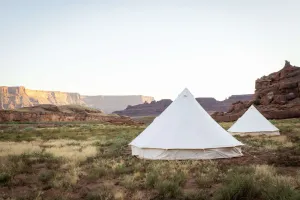 Image of King Tent with Shared Bathroom - Nestled among the Abajo Mountains.