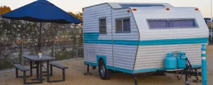 Image of Vintage Camper delivered to your reserved campsite! Near Surf Beach & Downtown
