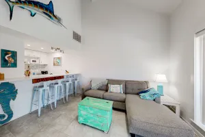 Image of Charming coastal condo with water views, great location, balcony, WiFi, A\/C