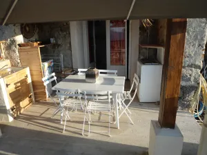 Image of panoramic sea view montangne terrace garden in character house