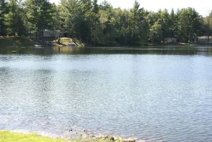 Image of Quiet Lake with Kayaks and Direct Beach Access!