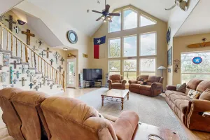 Image of Waterfront home with kayak, view, fire pit & WiFi - dog-friendly
