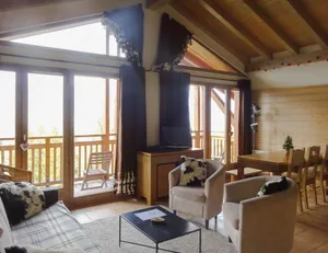 Image of Luxury Chalet Apartment with stunning views of Mont Blanc and valley