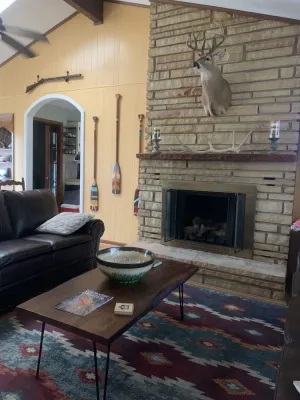 Image of Cozy Cabin with river frontage yards from river launch for kayaking or fishing.