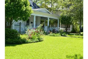 Image of A Queen Ann style Victorian home in historic Belhaven neighborhood.