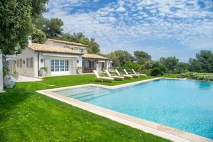 Image of Sea and village view, luxury villa with heated pool