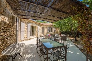Image of GORDES Private villa and swimming pool on enclosed land planted with trees