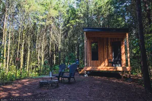 Image of GlampVentures \"Cedar Suncatcher\" @river\/lake near Smoky Mtns