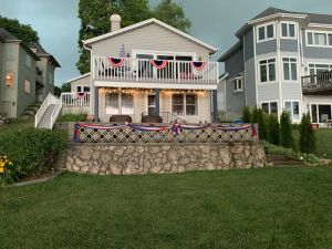 Image of Island view cottage on crystal clear spring fed lake.