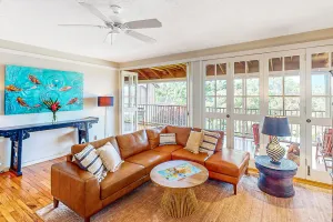 Image of Beautiful oceanfront condo with lanai, pool, beach access, & washer\/dryer