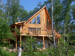 Image of Spectacular 2600 Sq Ft Log Home on the Shores of Majestic Lake Superior