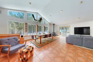 Image of Dog-friendly home with large deck, hot tub, woodstove, W/D, & serene setting