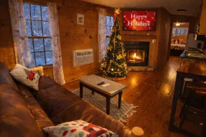 Image of Cozy Cabin | Fireplace | Views! | WiFi | Hot Tub