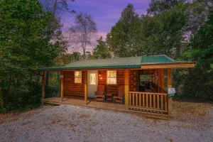 Image of Silver Wolf: Privately situated + Pet friendly cabin w\/hot tub in Hocking Hills