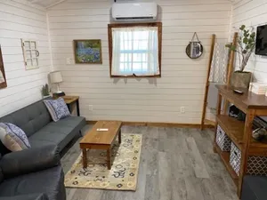 Image of Tiny home with big personality. Close to everything because everything is close!