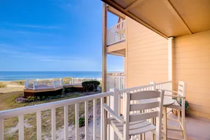 Image of Oceanfront condo with balcony, community pool & tennis, private beach access, AC