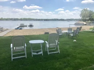 Image of Lakefront Family Friendly Home with Large Sandy Beach and Beautiful Views