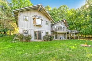 Image of Peaceful, two-story home with a firepit & washer\/dryer - close to the beach