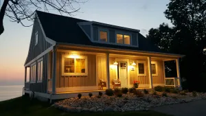 Image of Beautiful Home On A High Bluff Overlooking Lake Mich! Spring\/Fall dates open!