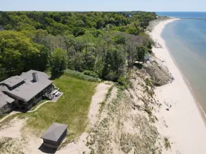 Image of Montague Lake Michigan Beach Front Sunset Views Shekinah House