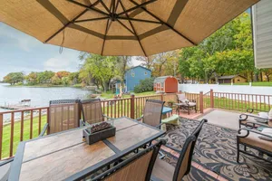 Image of Lake home getaway with private beach  on Lake Fremont.  45 min. to Minneapolis!