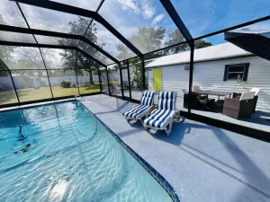 Image of Adorable guest suite with private pool and entrance.